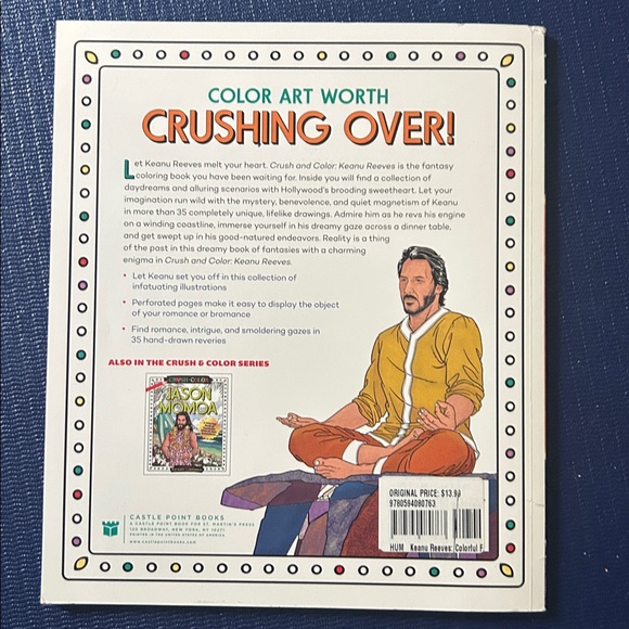 Crush + Color: Keanu Reeves Coloring Book - Picture 4 of 4